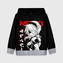 Детская толстовка Nier automata - черный и красный