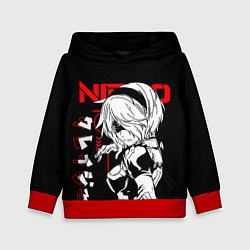 Детская толстовка Nier automata - черный и красный