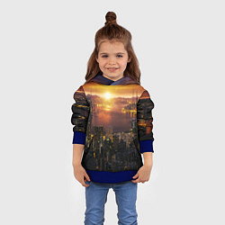 Толстовка-худи детская Китай - Гон конг, цвет: 3D-синий — фото 2