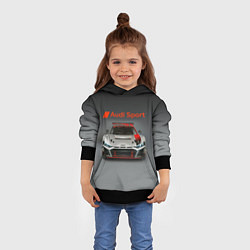 Толстовка-худи детская Audi sport - racing car - extreme, цвет: 3D-черный — фото 2