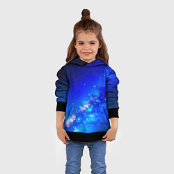 Толстовка-худи детская Космос млечный путь, цвет: 3D-черный — фото 2