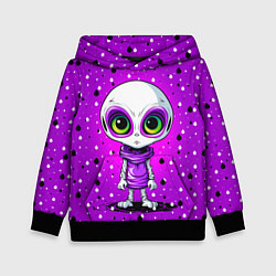 Толстовка-худи детская Alien - purple color, цвет: 3D-черный