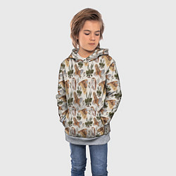 Толстовка-худи детская Совы и подорожник, цвет: 3D-меланж — фото 2