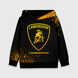 Толстовка-худи детская Lamborghini - gold gradient, цвет: 3D-черный
