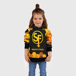 Толстовка-худи детская Sally Face - gold gradient, цвет: 3D-черный — фото 2