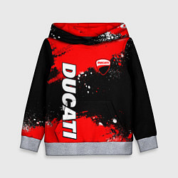 Детская толстовка Ducati - красная униформа с красками