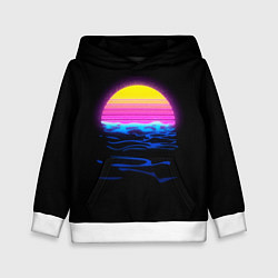 Детская толстовка Неоновый закат - гранж