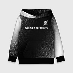 Толстовка-худи детская Darling in the FranXX glitch на темном фоне: симво, цвет: 3D-черный