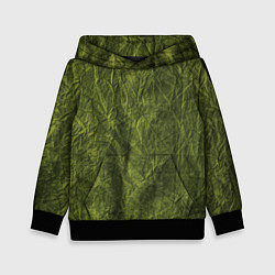 Толстовка-худи детская Мятая зеленая ткань, цвет: 3D-черный
