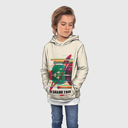 Толстовка-худи детская Гранд тур - Наса, цвет: 3D-белый — фото 2