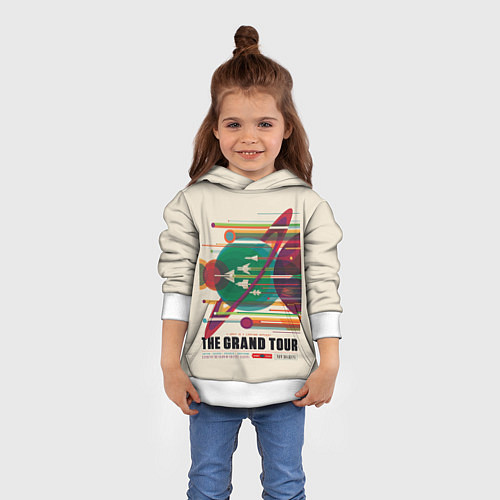 Детская толстовка Гранд тур - Наса / 3D-Белый – фото 4