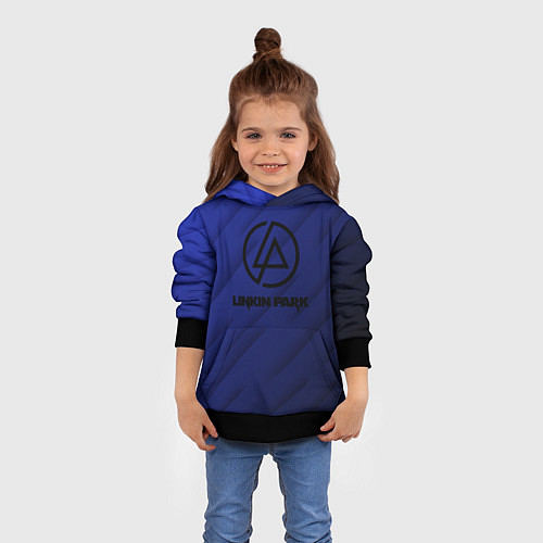 Детская толстовка Linkin park лого градиент / 3D-Черный – фото 4