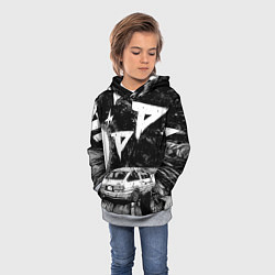 Толстовка-худи детская Инициал Ди, цвет: 3D-меланж — фото 2