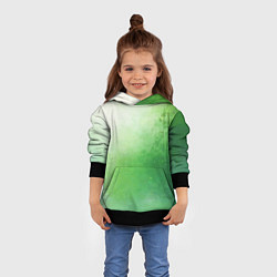 Толстовка-худи детская Зелёные пиксели, цвет: 3D-черный — фото 2