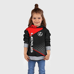 Толстовка-худи детская Lexus - red sportwear, цвет: 3D-меланж — фото 2