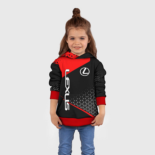 Детская толстовка Lexus - red sportwear / 3D-Красный – фото 4