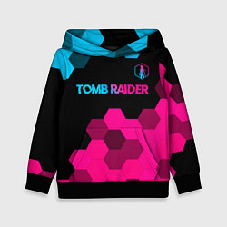 Детская толстовка Tomb Raider - neon gradient: символ сверху