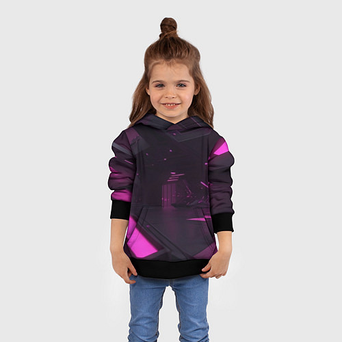 Детская толстовка Киберпространство / 3D-Черный – фото 4