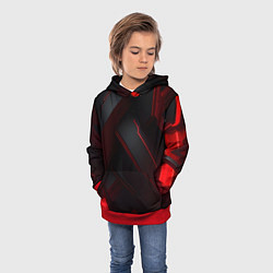 Толстовка-худи детская Красная бесконечность, цвет: 3D-красный — фото 2