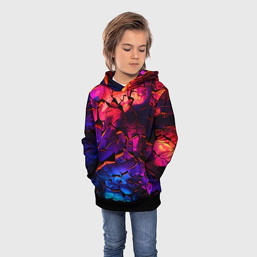 Детская толстовка Светящаяся Земля / 3D-Черный – фото 3