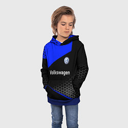 Толстовка-худи детская Фольцваген - blue uniform, цвет: 3D-синий — фото 2