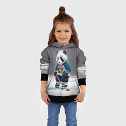 Толстовка-худи детская Panda striker of the Florida Panthers, цвет: 3D-черный — фото 2