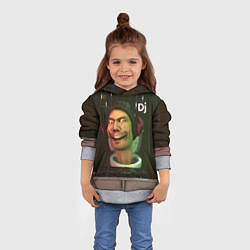 Толстовка-худи детская Skibidi Toilet Dj, цвет: 3D-меланж — фото 2