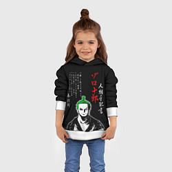 Толстовка-худи детская Ророноа Зоро самурай, цвет: 3D-белый — фото 2