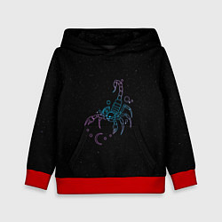Детская толстовка Знак зодиака скорпион - космос