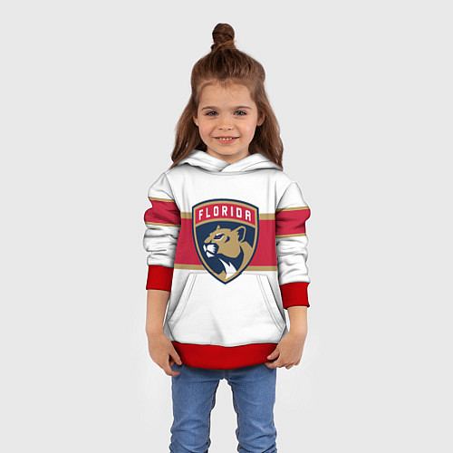 Детская толстовка Florida panthers - uniform - hockey / 3D-Красный – фото 4