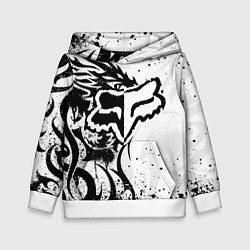 Детская толстовка Fox motocross - белый дракон