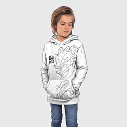 Толстовка-худи детская Ван пис - Луффи гир 5, цвет: 3D-белый — фото 2