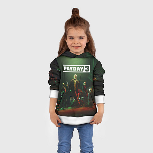 Детская толстовка Грабители Payday 3 / 3D-Белый – фото 4