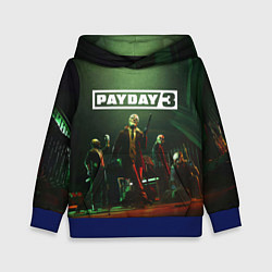 Толстовка-худи детская Грабители Payday 3, цвет: 3D-синий