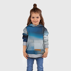 Толстовка-худи детская Синяя палитра, цвет: 3D-меланж — фото 2