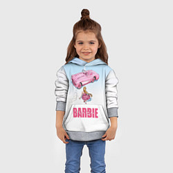 Толстовка-худи детская Барби на дороге, цвет: 3D-меланж — фото 2