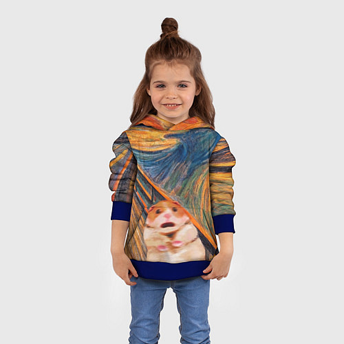 Детская толстовка Крик хомяка / 3D-Синий – фото 4