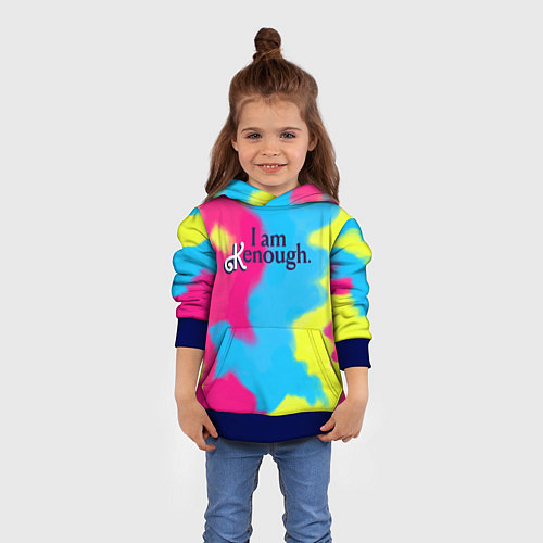 Детская толстовка I Am Kenough Tie-Dye / 3D-Синий – фото 4