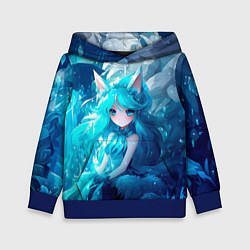 Детская толстовка Снежная лиса в стиле аниме