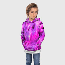 Толстовка-худи детская Розовая слизь, цвет: 3D-белый — фото 2