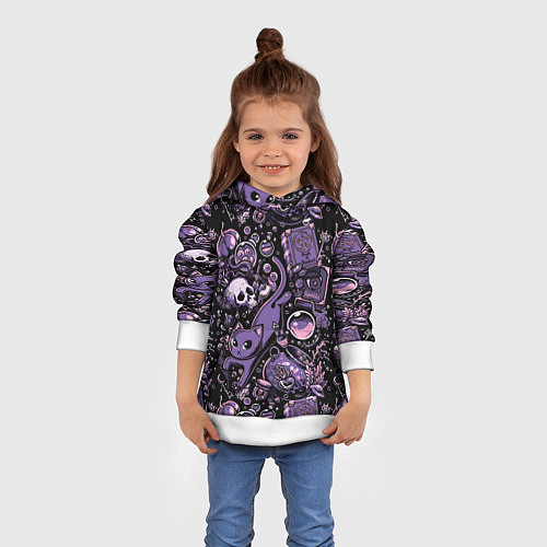 Детская толстовка Ведьминский паттерн / 3D-Белый – фото 4