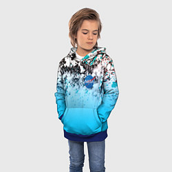 Толстовка-худи детская Nasa space, цвет: 3D-синий — фото 2