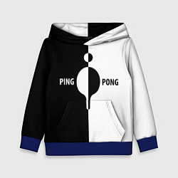 Детская толстовка Ping-Pong черно-белое