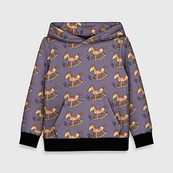 Детская толстовка Деревянные лошадки качалки