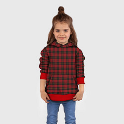 Толстовка-худи детская Pajama pattern red, цвет: 3D-красный — фото 2