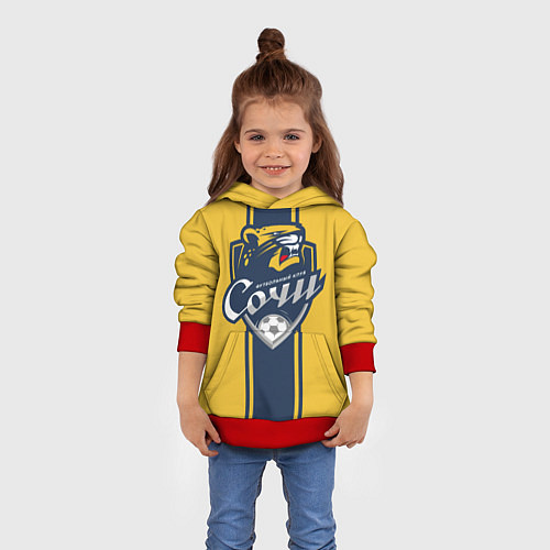 Детская толстовка FC Sochi - Сочи / 3D-Красный – фото 4