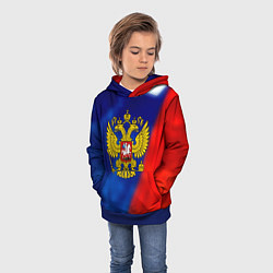 Толстовка-худи детская Россия спортивная коллекция, цвет: 3D-синий — фото 2
