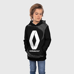 Толстовка-худи детская Renault speed на темном фоне со следами шин, цвет: 3D-черный — фото 2