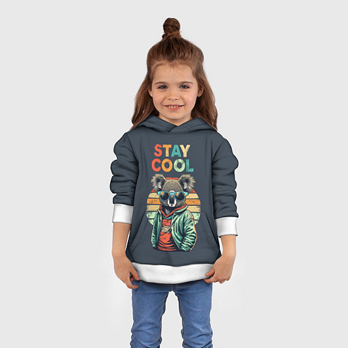Детская толстовка Оставайся спокойным / 3D-Белый – фото 4