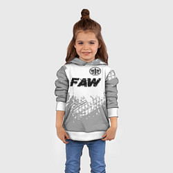 Толстовка-худи детская FAW speed на светлом фоне со следами шин: символ с, цвет: 3D-белый — фото 2